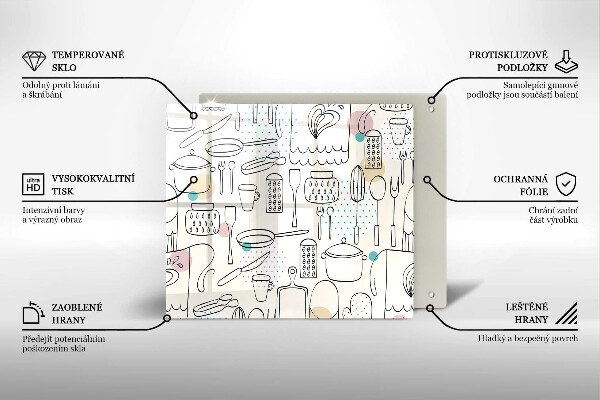 Üveg vágódeszka Konyhai kiegészítők