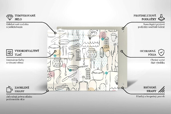 Üveg vágódeszka Konyhai kiegészítők