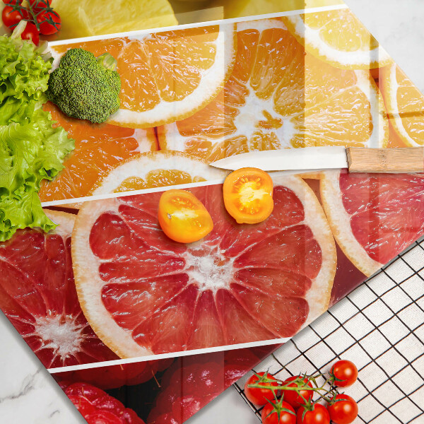 Üveg vágódeszka Színes gyümölcsök