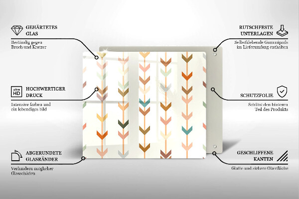 Üveg vágódeszka Geometriai elemek