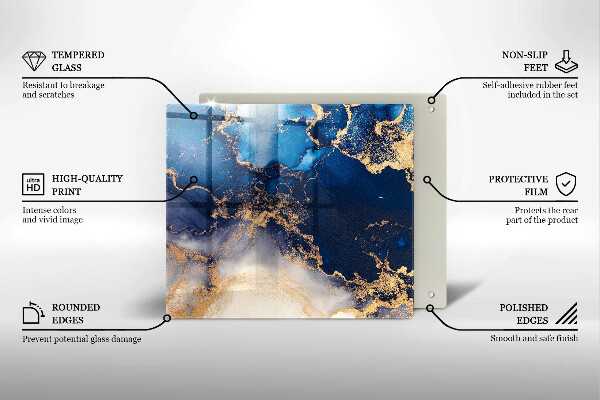 Üveg vágódeszka Márvány absztrakció