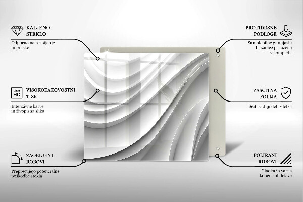 Üveg vágódeszka Geometriai vonalak