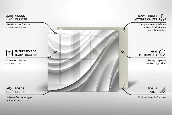 Üveg vágódeszka Geometriai vonalak