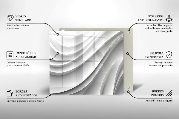 Üveg vágódeszka Geometriai vonalak