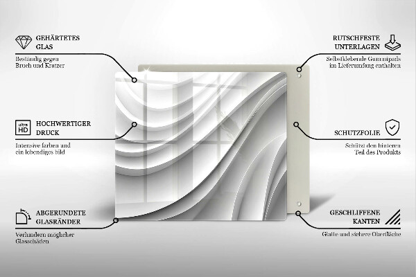 Üveg vágódeszka Geometriai vonalak