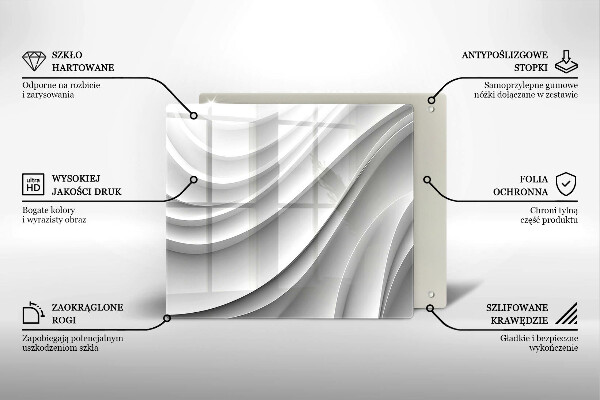 Üveg vágódeszka Geometriai vonalak
