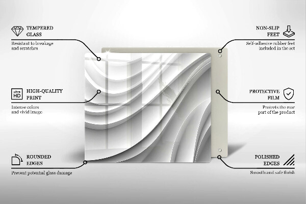 Üveg vágódeszka Geometriai vonalak