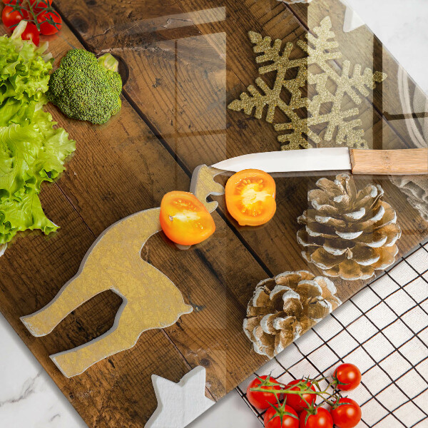 Üveg vágódeszka karácsonyi díszek