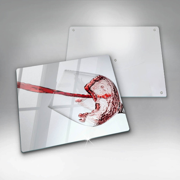 Üveg vágódeszka vörösbor