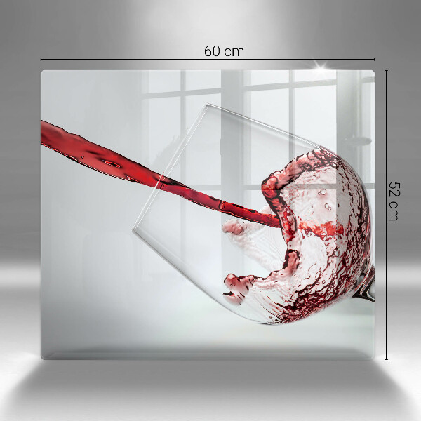 Üveg vágódeszka vörösbor