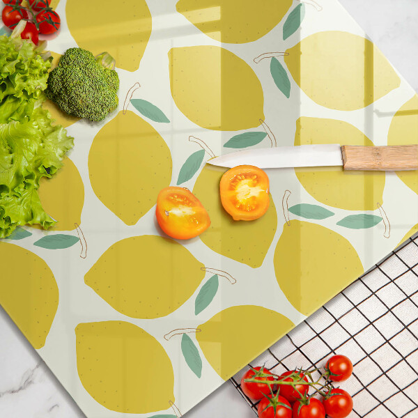 Üveg vágódeszka Rajzfilm citrom