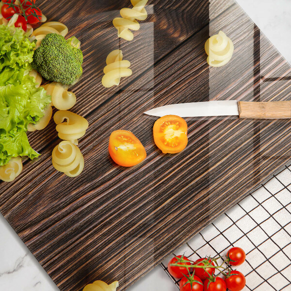 Üveg vágódeszka Tészta az asztalon