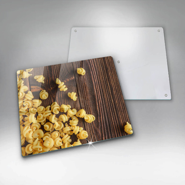 Üveg vágódeszka Tészta az asztalon