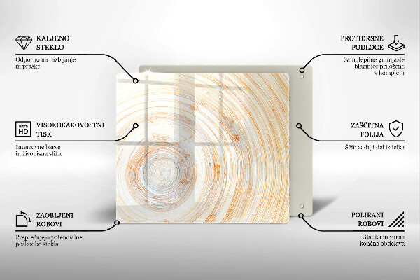 Üveg vágódeszka Fa textúra