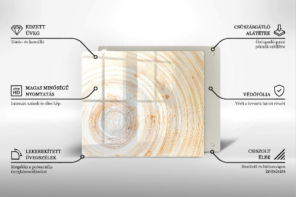 Üveg vágódeszka Fa textúra