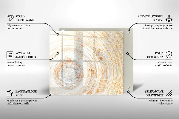 Üveg vágódeszka Fa textúra