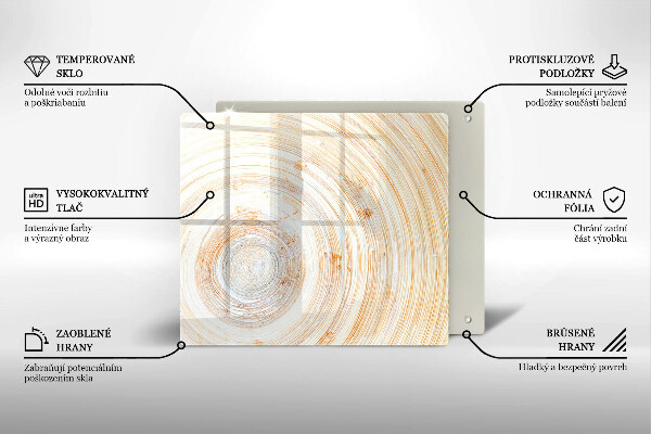 Üveg vágódeszka Fa textúra