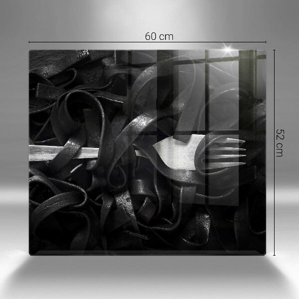 Üveg vágódeszka Fekete Tagliatelle tészta