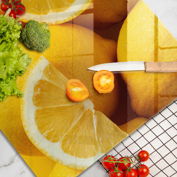 Üveg vágódeszka Lédús citromok