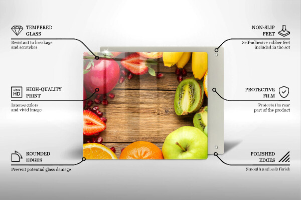 Üveg vágódeszka Friss gyümölcs