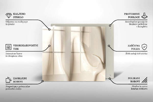 Üveg vágódeszka Krémes fagylalt