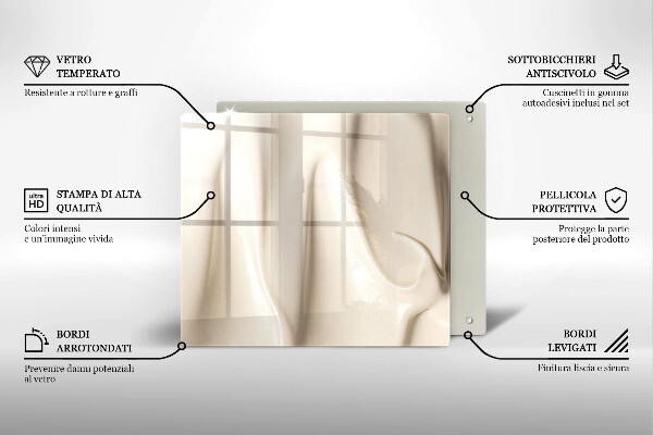 Üveg vágódeszka Krémes fagylalt