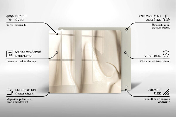 Üveg vágódeszka Krémes fagylalt