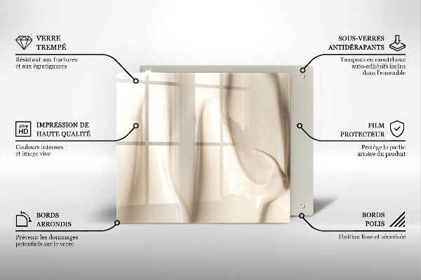 Üveg vágódeszka Krémes fagylalt