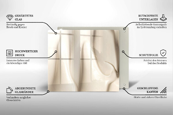 Üveg vágódeszka Krémes fagylalt