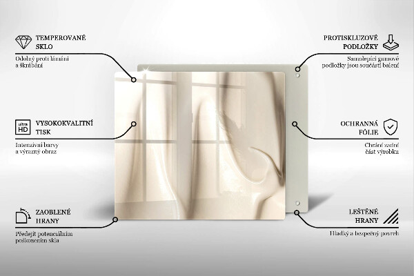 Üveg vágódeszka Krémes fagylalt