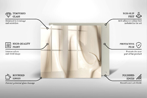 Üveg vágódeszka Krémes fagylalt