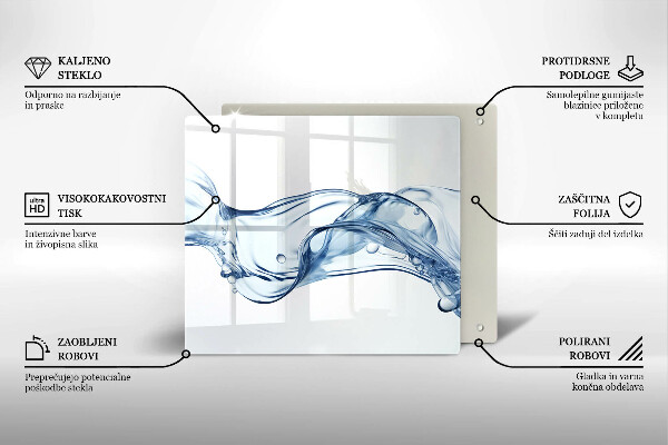 Üveg vágódeszka Kristályvíz