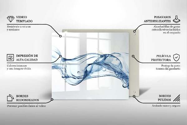 Üveg vágódeszka Kristályvíz