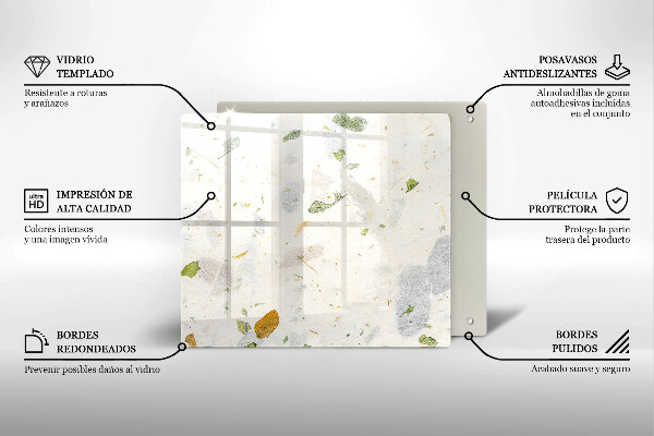 Üveg vágódeszka Lehulló levelek