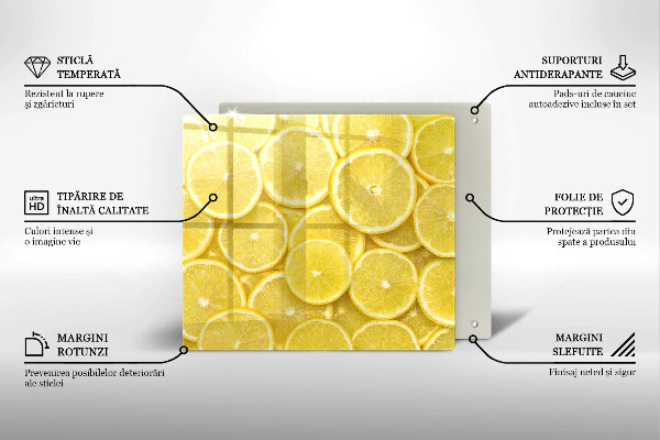 Üveg vágódeszka Citrom gyümölcs