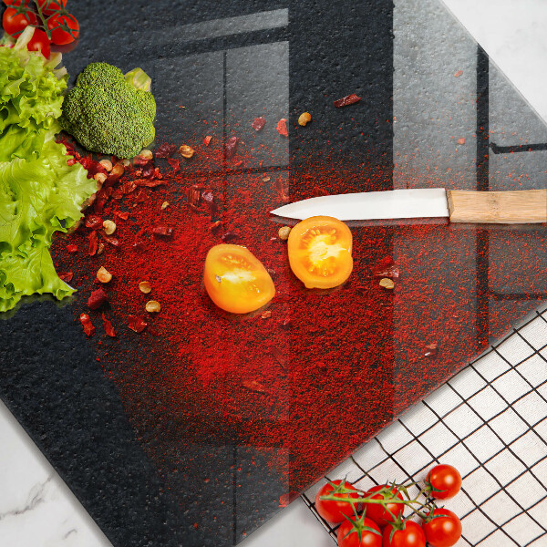 Üveg vágódeszka Csili paprika