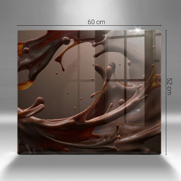 Üveg vágódeszka Folyékony csokoládé