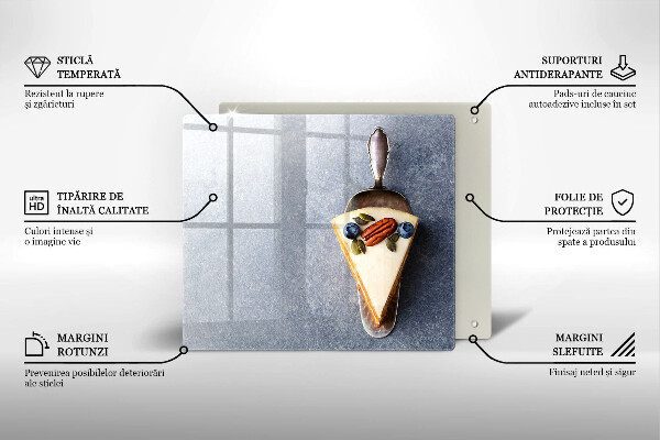 Üveg vágódeszka Szelet torta