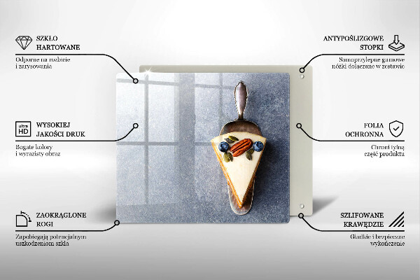 Üveg vágódeszka Szelet torta