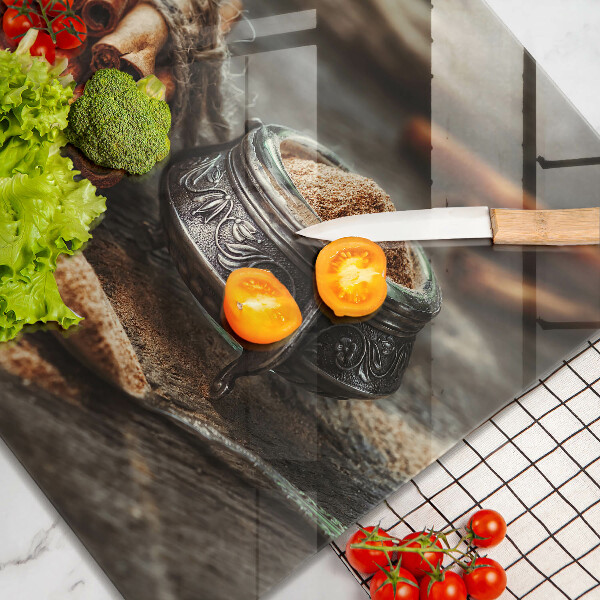 Üveg vágódeszka Vanília hüvely