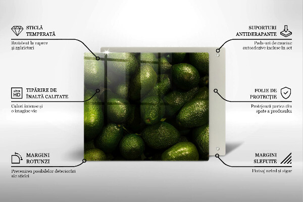 Üveg vágódeszka Avokádó gyümölcs