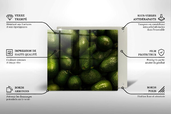 Üveg vágódeszka Avokádó gyümölcs