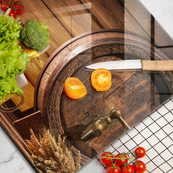 Üveg vágódeszka Hordó sör