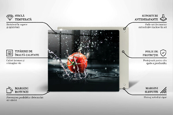 Üveg vágódeszka Paradicsom vízben