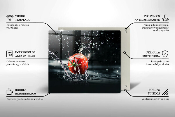 Üveg vágódeszka Paradicsom vízben