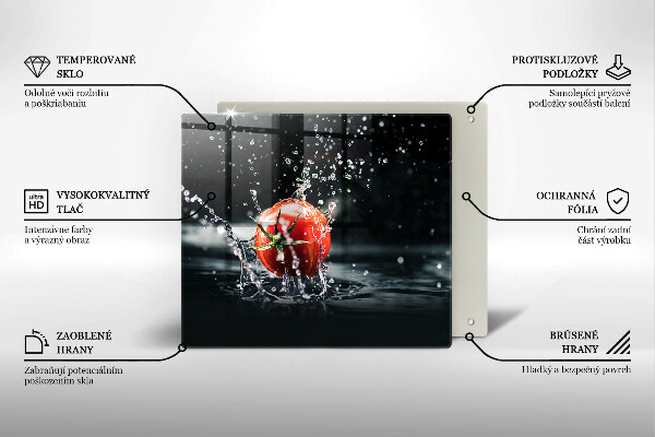 Üveg vágódeszka Paradicsom vízben