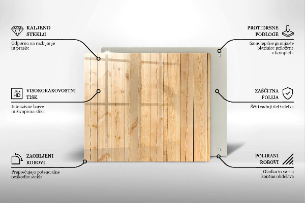 Üveg vágódeszka Finom fa táblák