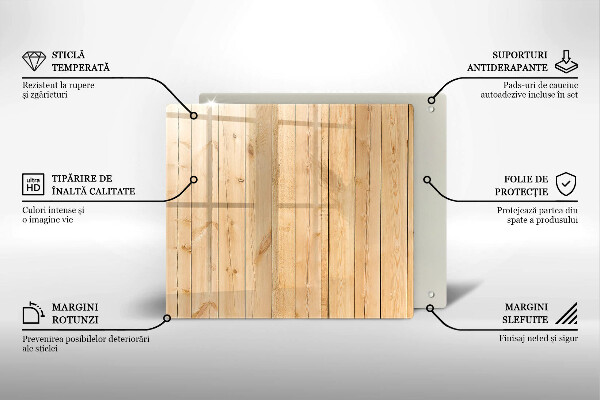 Üveg vágódeszka Finom fa táblák