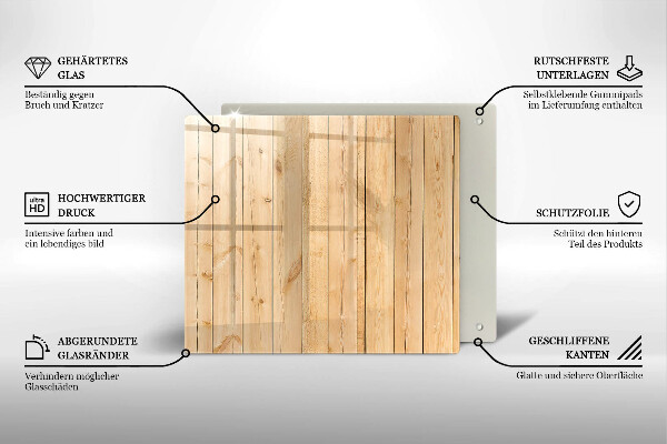 Üveg vágódeszka Finom fa táblák