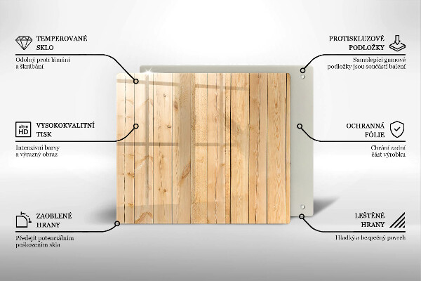 Üveg vágódeszka Finom fa táblák